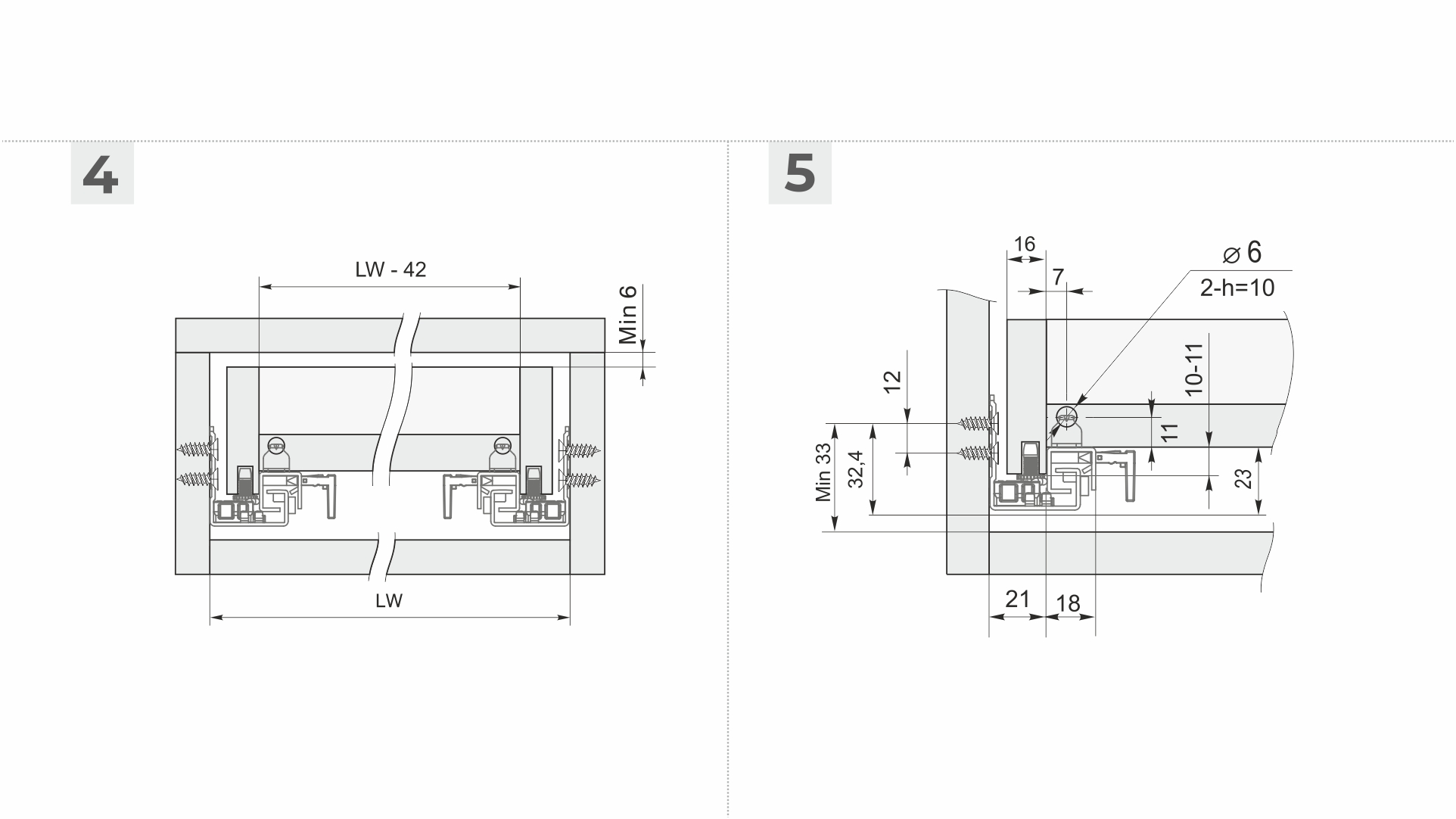Направляющие скрытого монтажа B-Slide DB8784Zn — изображение 5